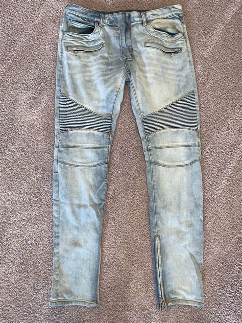 buy fake balmain biker jeans